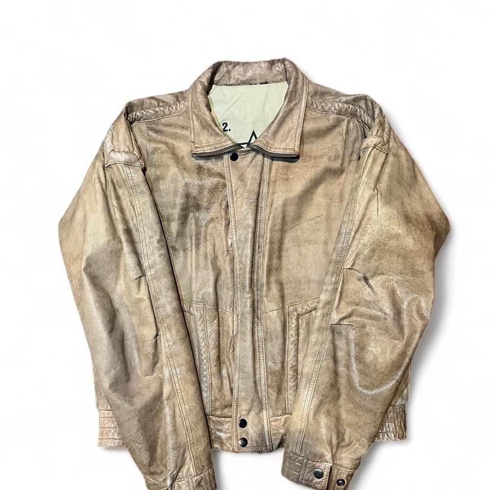 Psychotic vetements real leather jacket